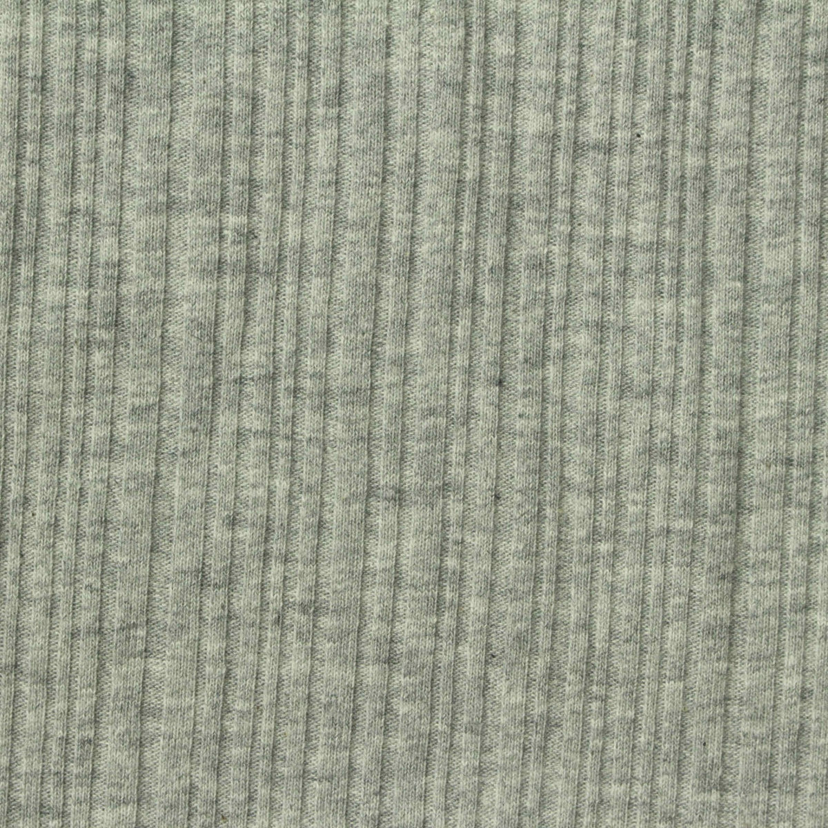 Light Grey Marl Rib Knit, Cotton, 160 gsm