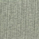 Light Grey Marl Rib Knit, Cotton