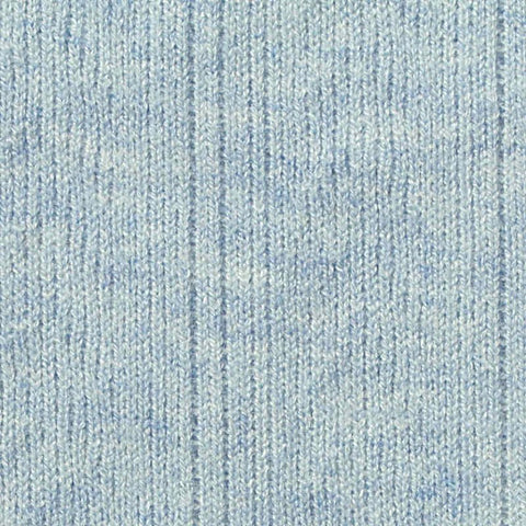 Light Blue Marl Rib Knit, Viscose-Poly, 260 gsm