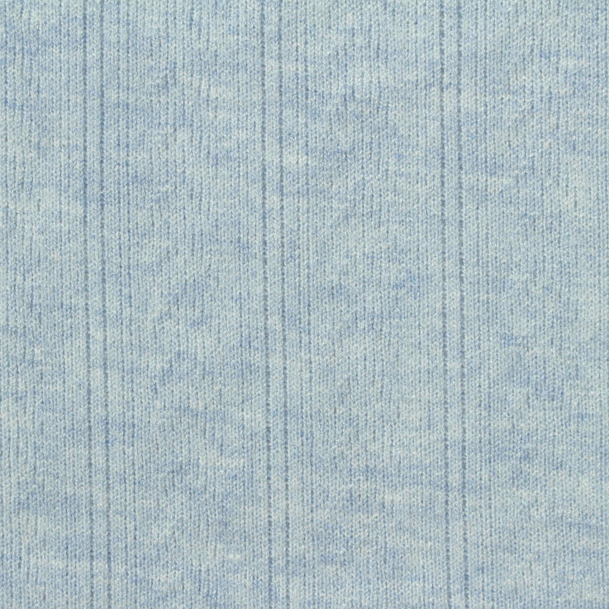 Light Blue Marl Rib Knit, Viscose-Poly, 260 gsm