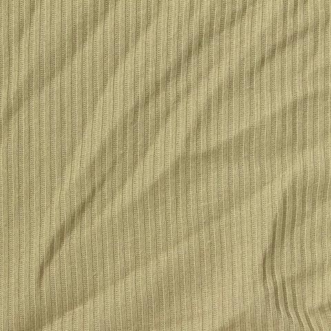Polyester Stretch Rib Knit Fabric, 200 gsm, 165 cm — Khaki