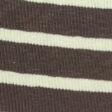 Brown Horizontal-Stripe Rib Knit, Cotton