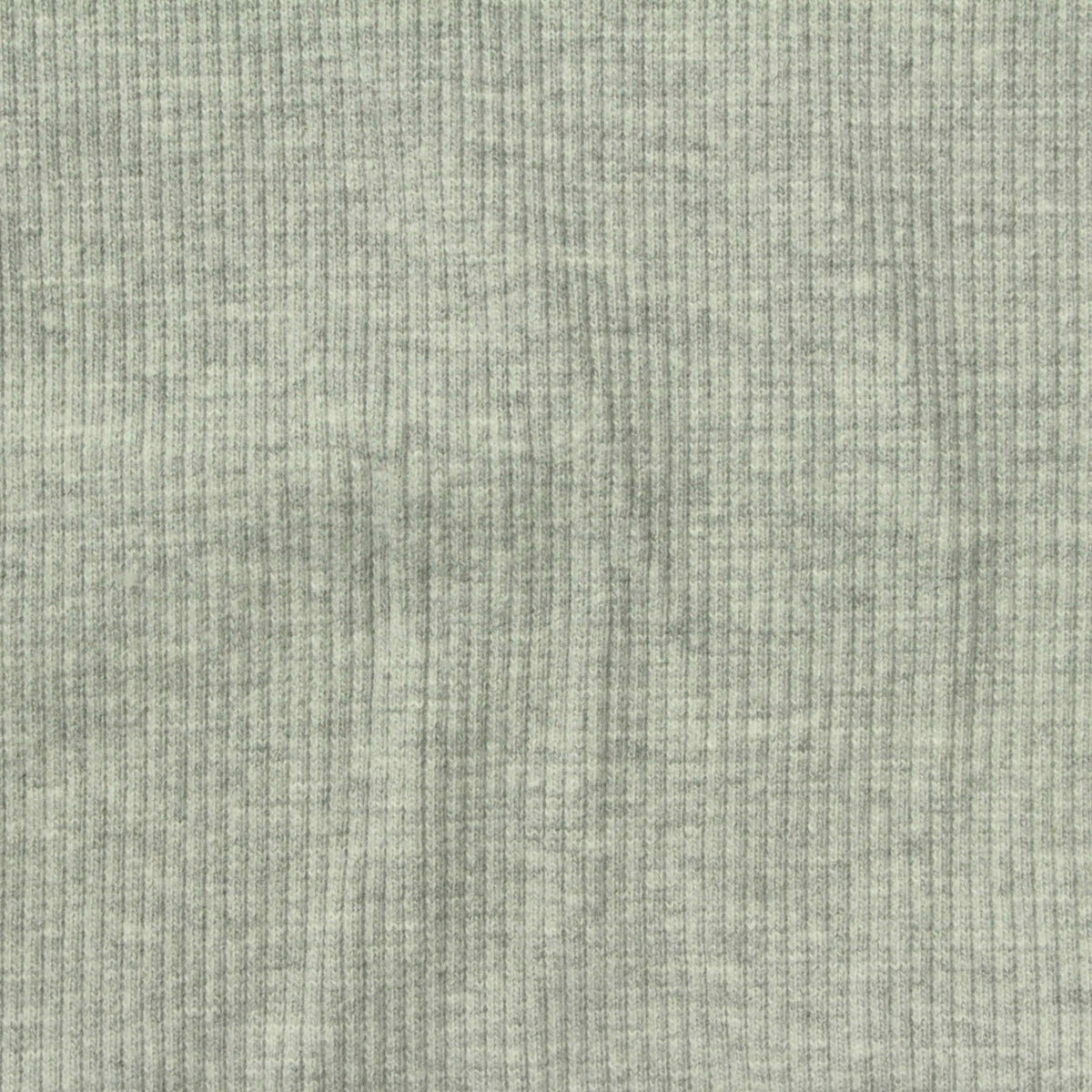 Heather Grey Marl Rib Knit, Cotton-Poly, 340 gsm