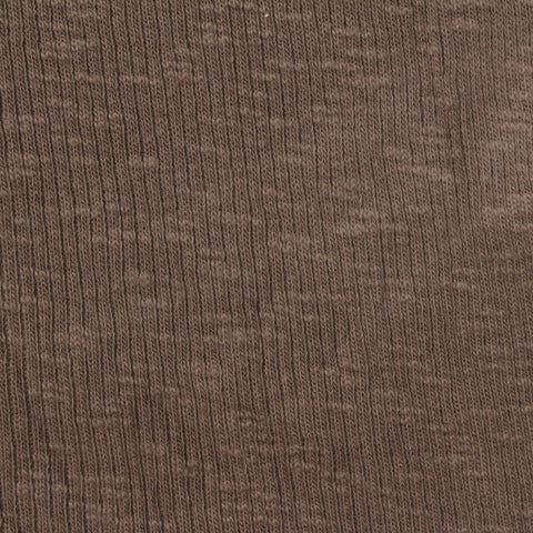 Brown Marl Rib Knit, Cotton