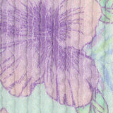 Purple Floral Rib Knit, Polyester — texture