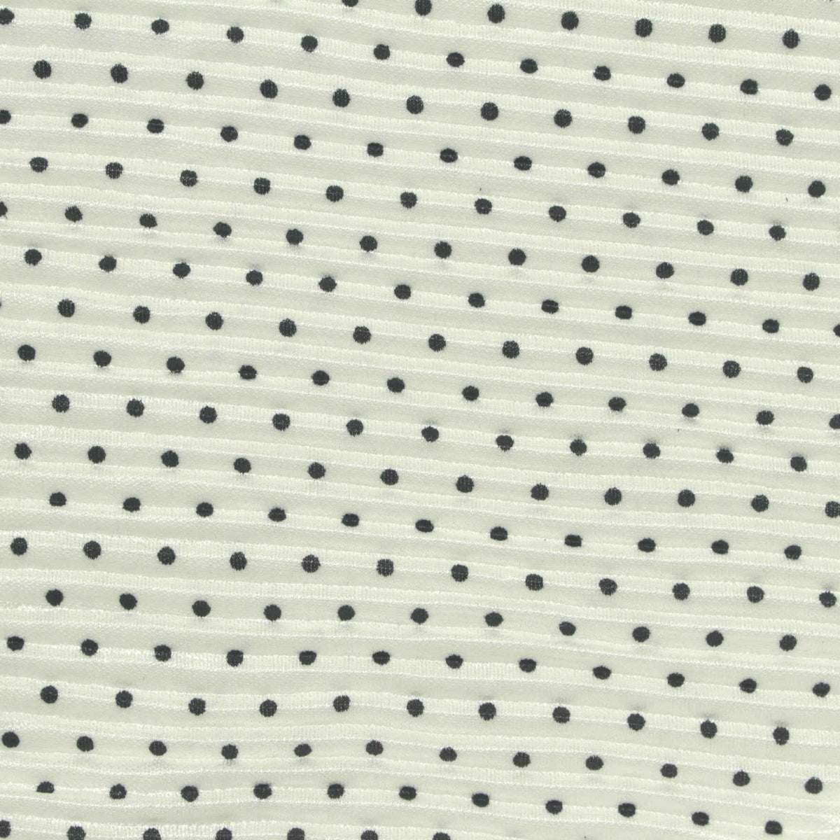 Black Dots Jersey Knit, Polyester, 130 gsm