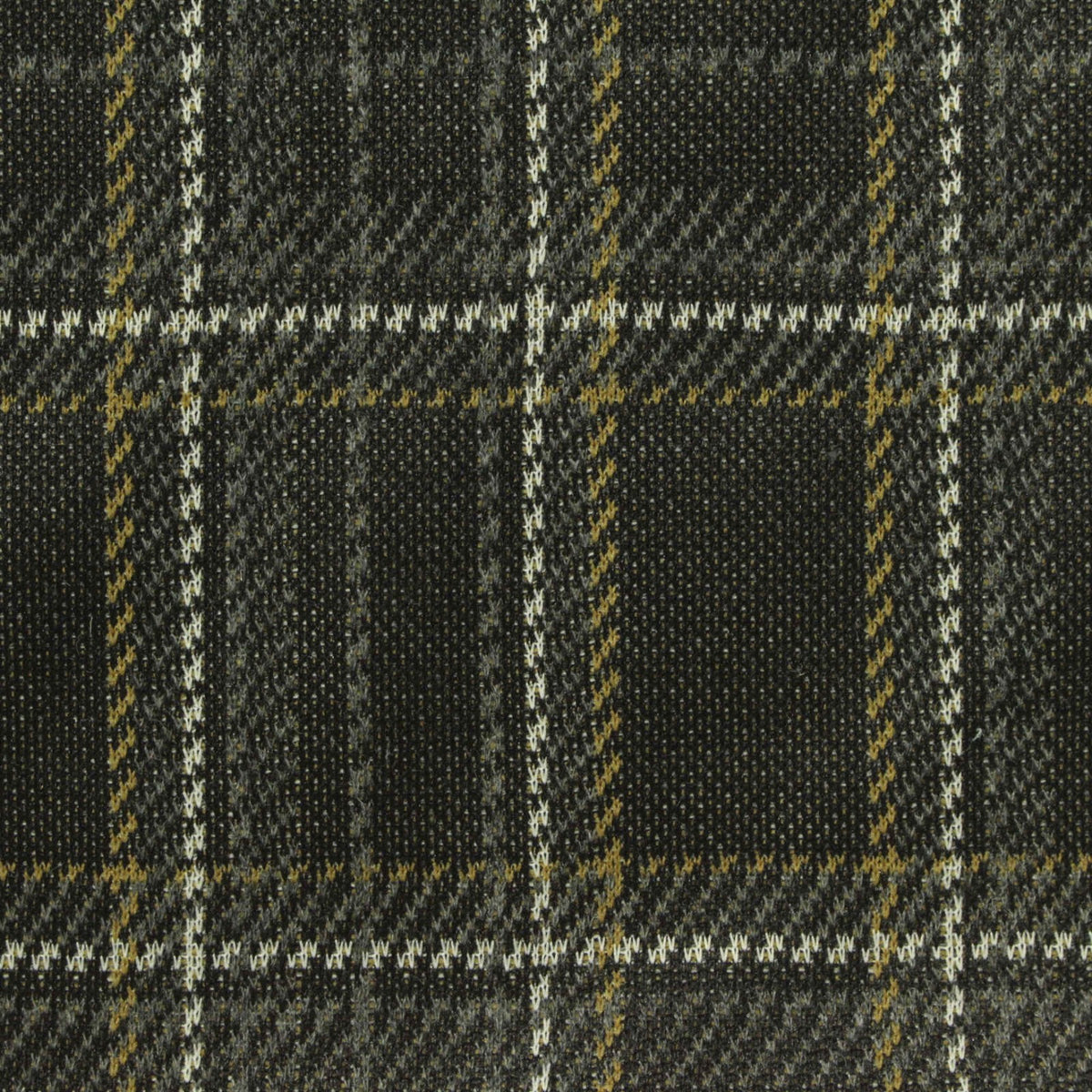 Dark Grey Plaid Jacquard, Polyester, 224 gsm