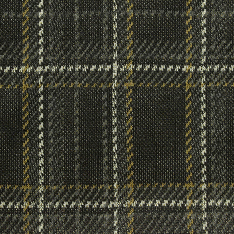 Dark Grey Plaid Jacquard, Polyester, 224 gsm