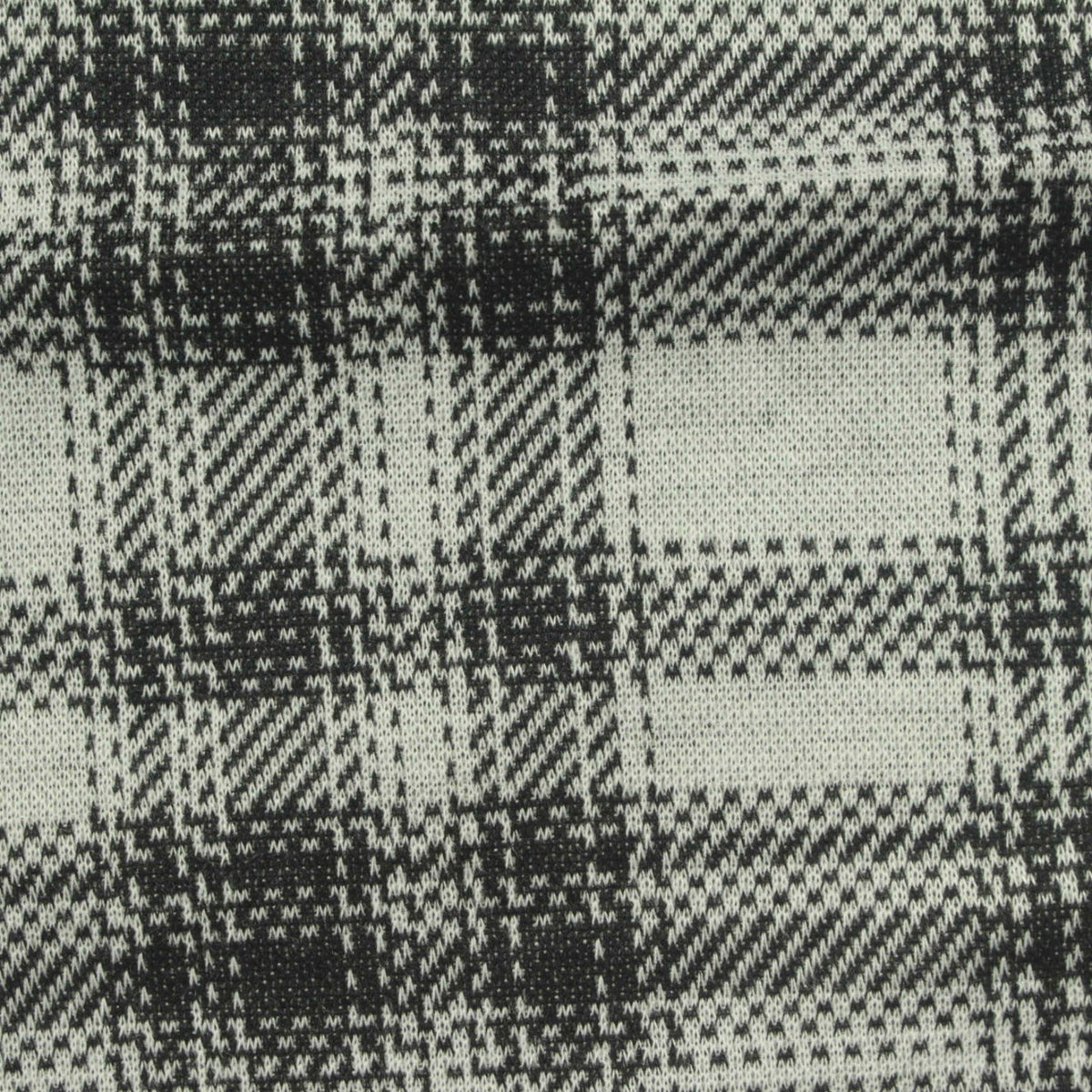 Black Plaid Jacquard, Polyester, 240 gsm