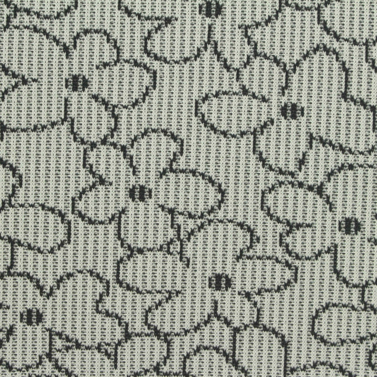 Black Floral Jacquard, Polyester, 220 gsm