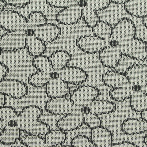 Black Floral Jacquard, Polyester, 220 gsm