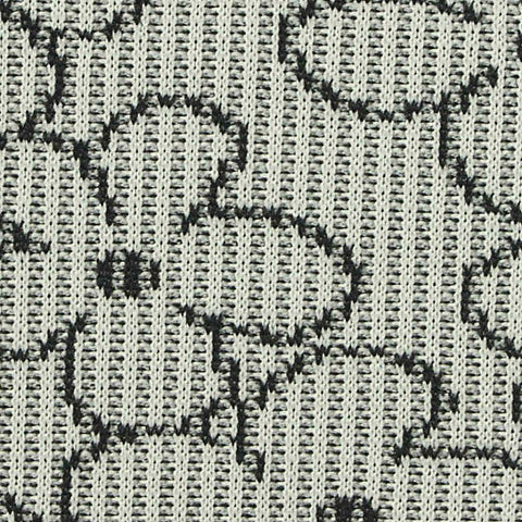 Black Floral Jacquard, Polyester, 220 gsm