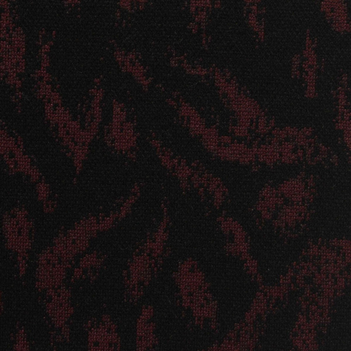 Dark Red Animal Print Interlock Knit, Polyester