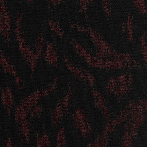 Dark Red Animal Print Interlock Knit, Polyester