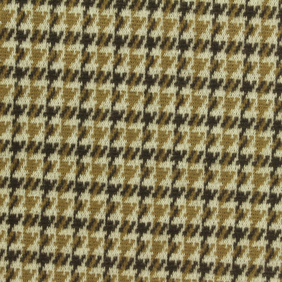 Brown Houndstooth Jacquard, Polyester, 234 gsm