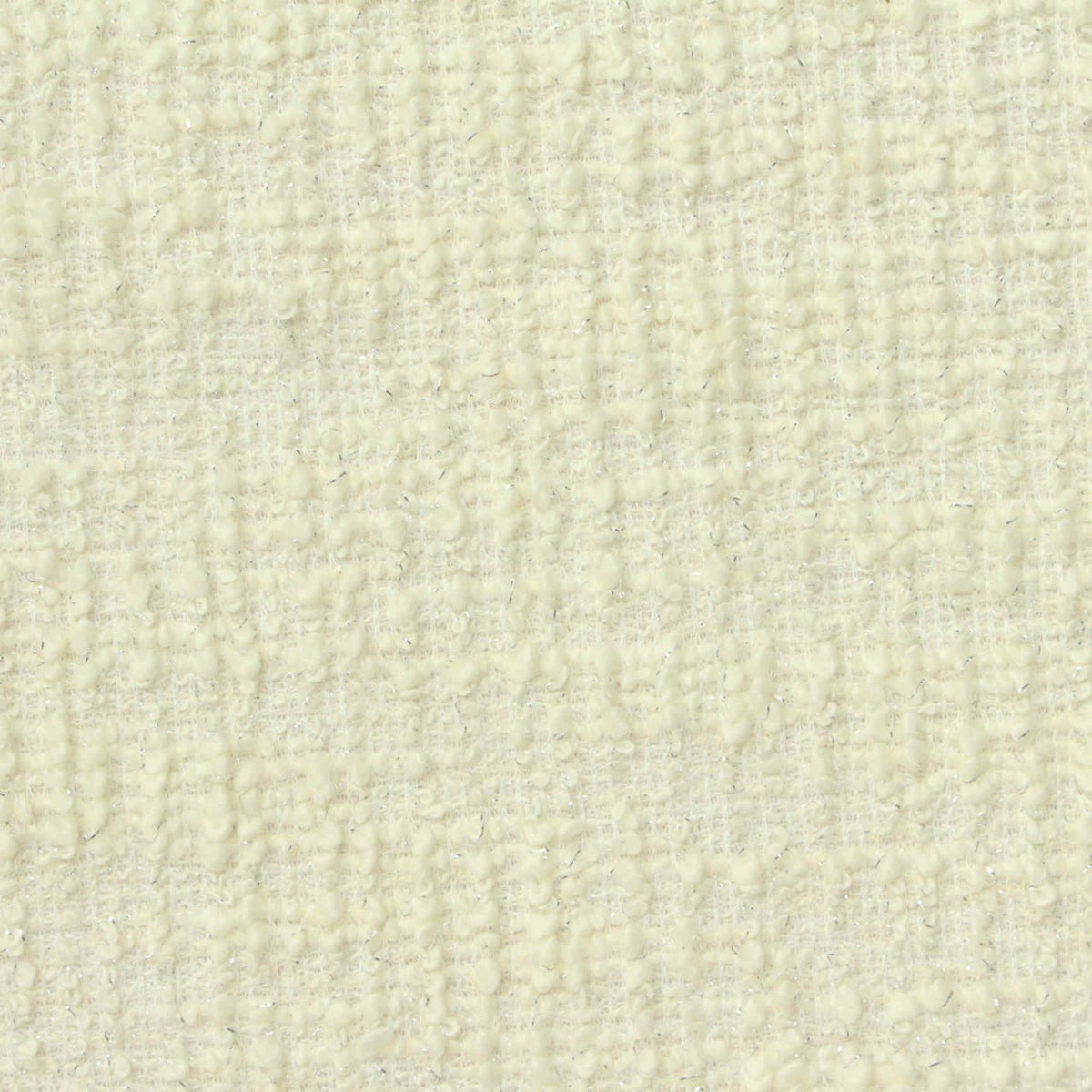 Polyester Cotton Bouclé Fabric, 275 gsm, 155 cm — White