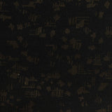 Dark Brown Abstract Interlock Knit, Poly-Viscose
