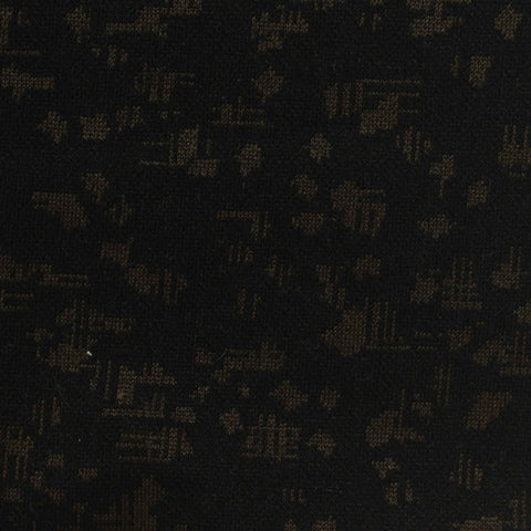 Dark Brown Abstract Interlock Knit, Poly-Viscose