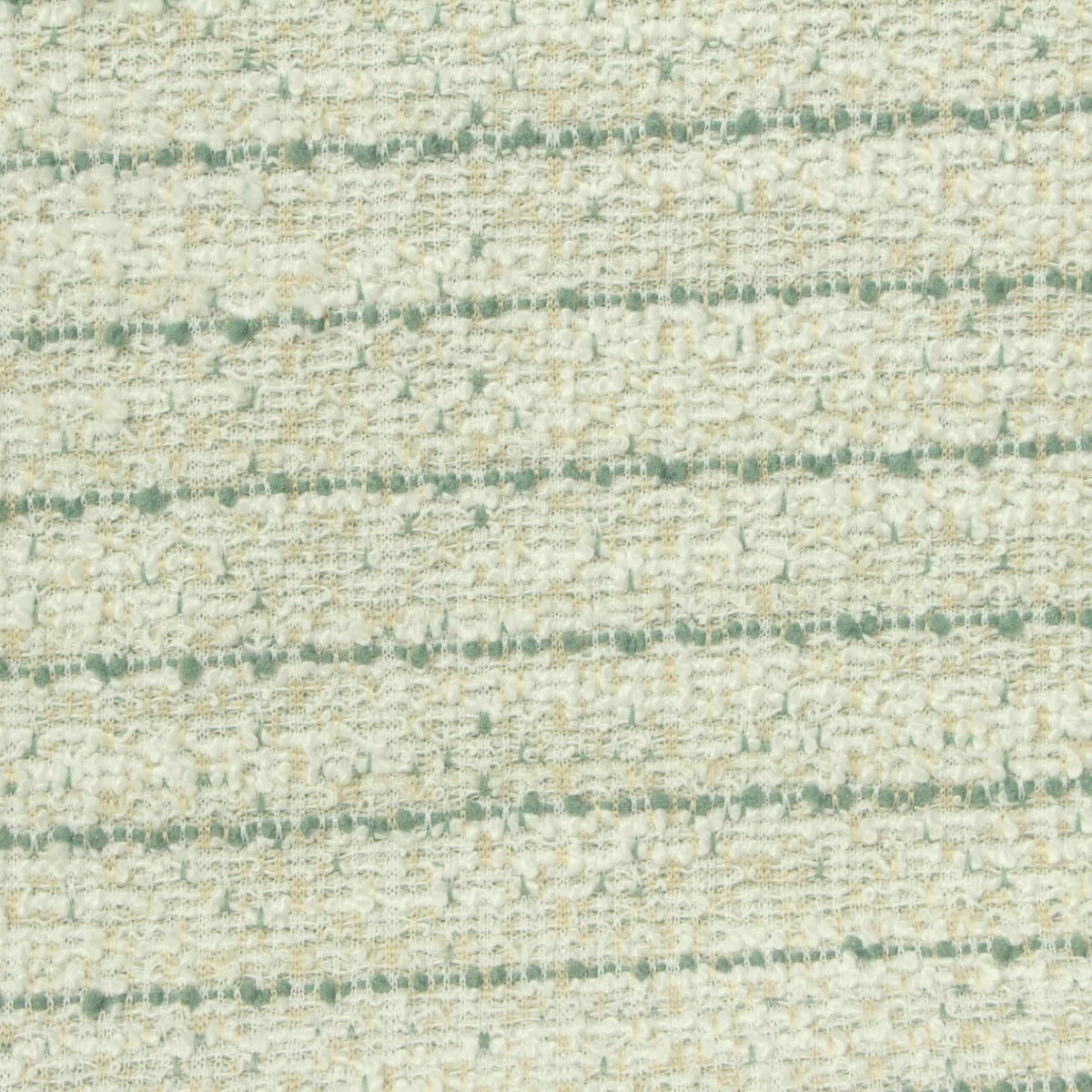 Green Horizontal-Stripe Bouclé, Polyester