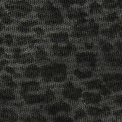 Dark Grey Leopard Bouclé, Polyester