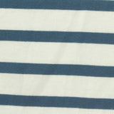 Blue Horizontal-Stripe Jersey Knit, Cotton