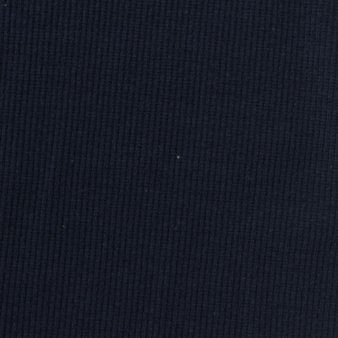 Cotton Stretch Rib Knit Fabric, 250 gsm, 125 cm — Navy