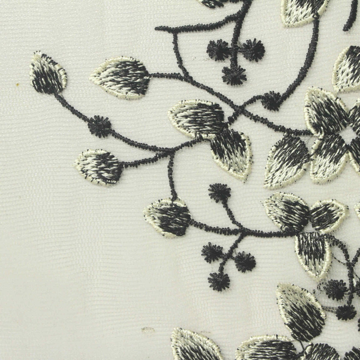 Black Floral Mesh