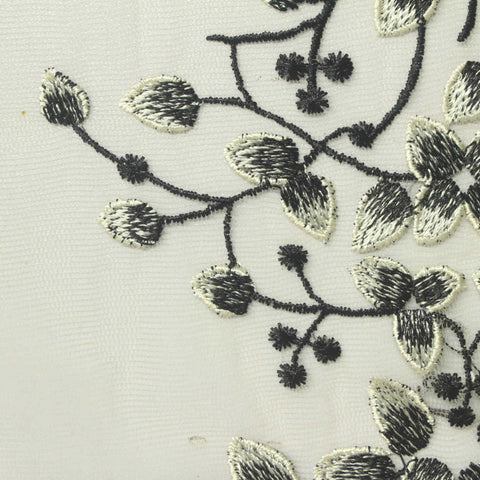 Black Floral Mesh