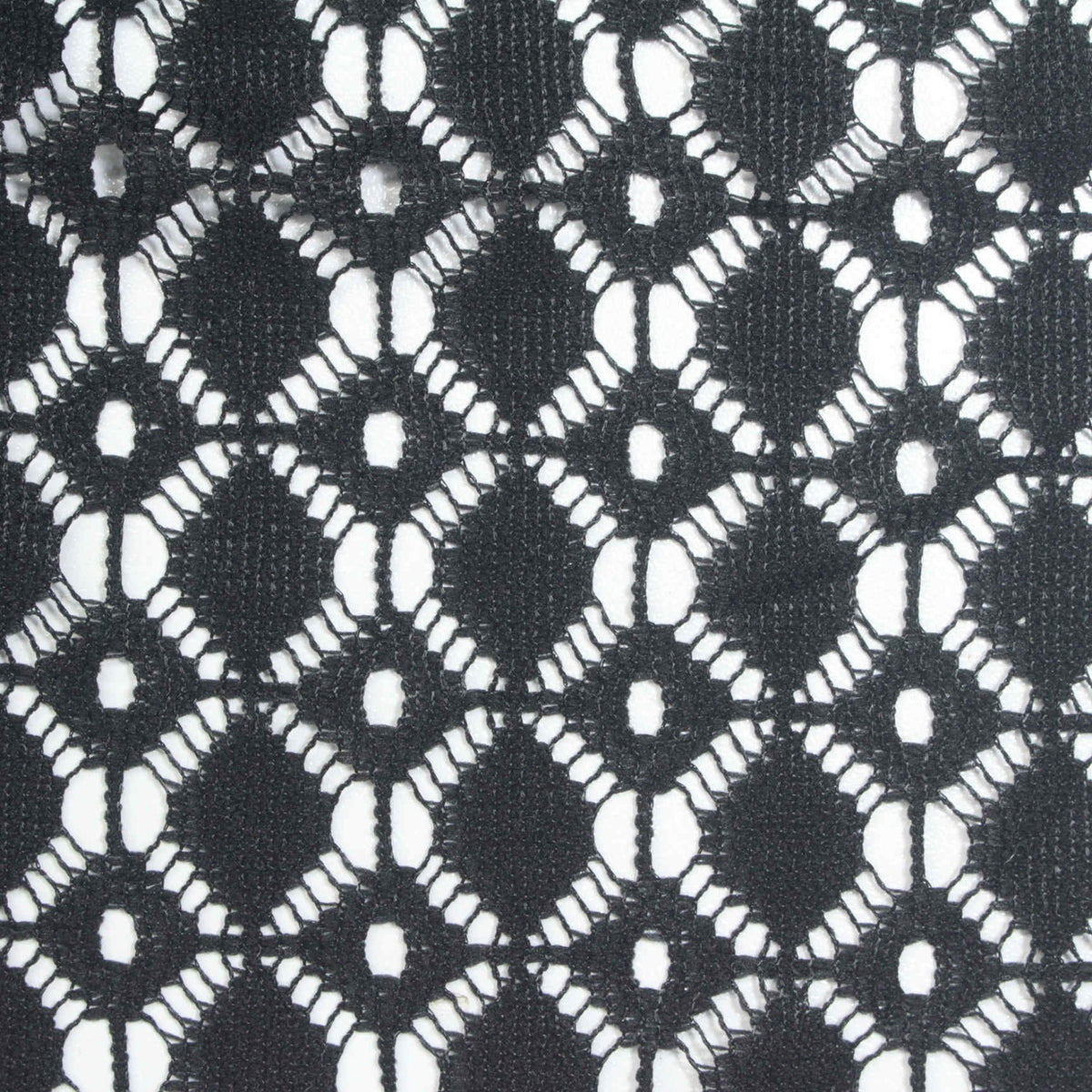 Black Openwork-Diamond Lace, Polyester