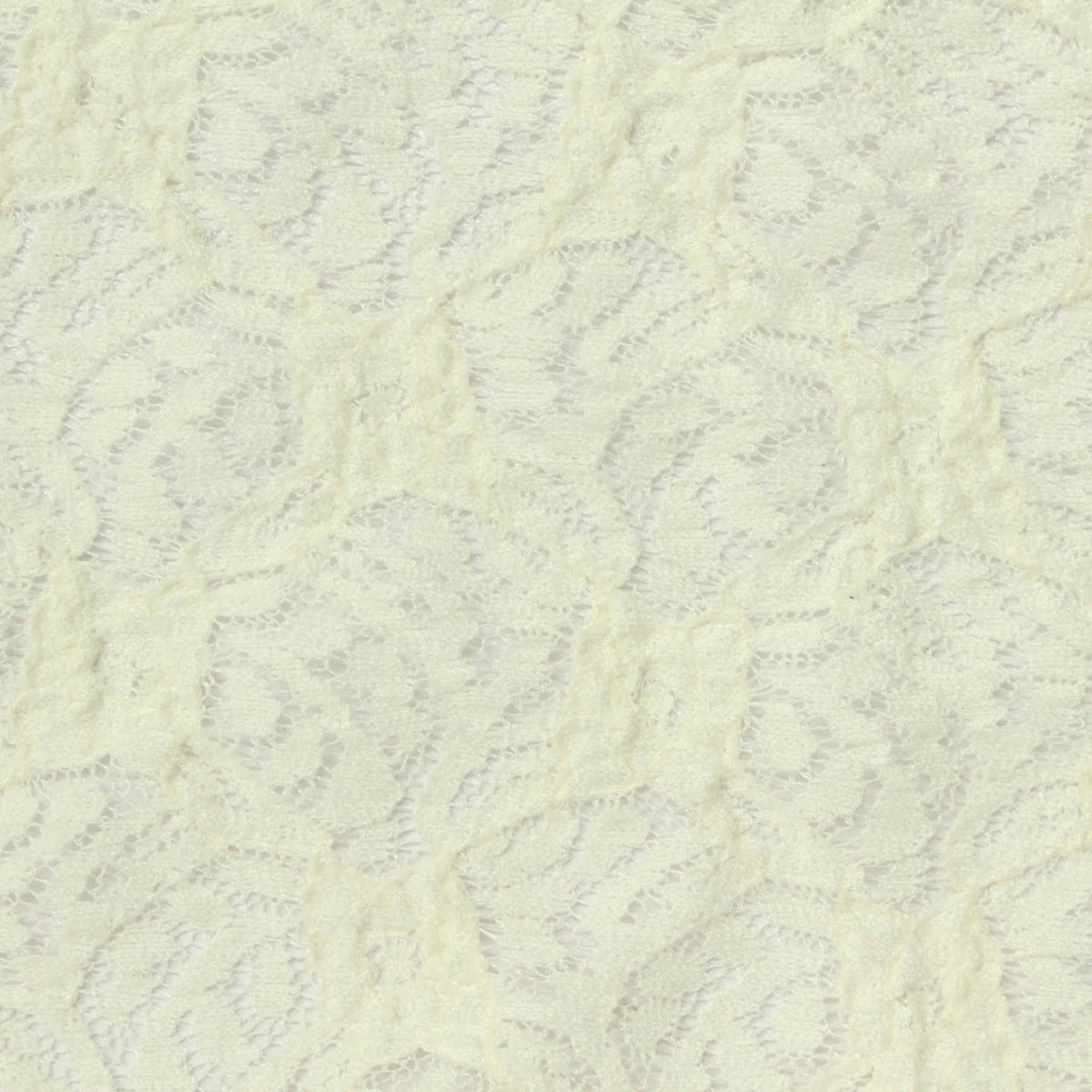 Cream Floral Lace, Polyester, 100 gsm