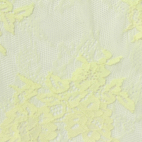Light Yellow Floral Lace, Nylon, 85 gsm