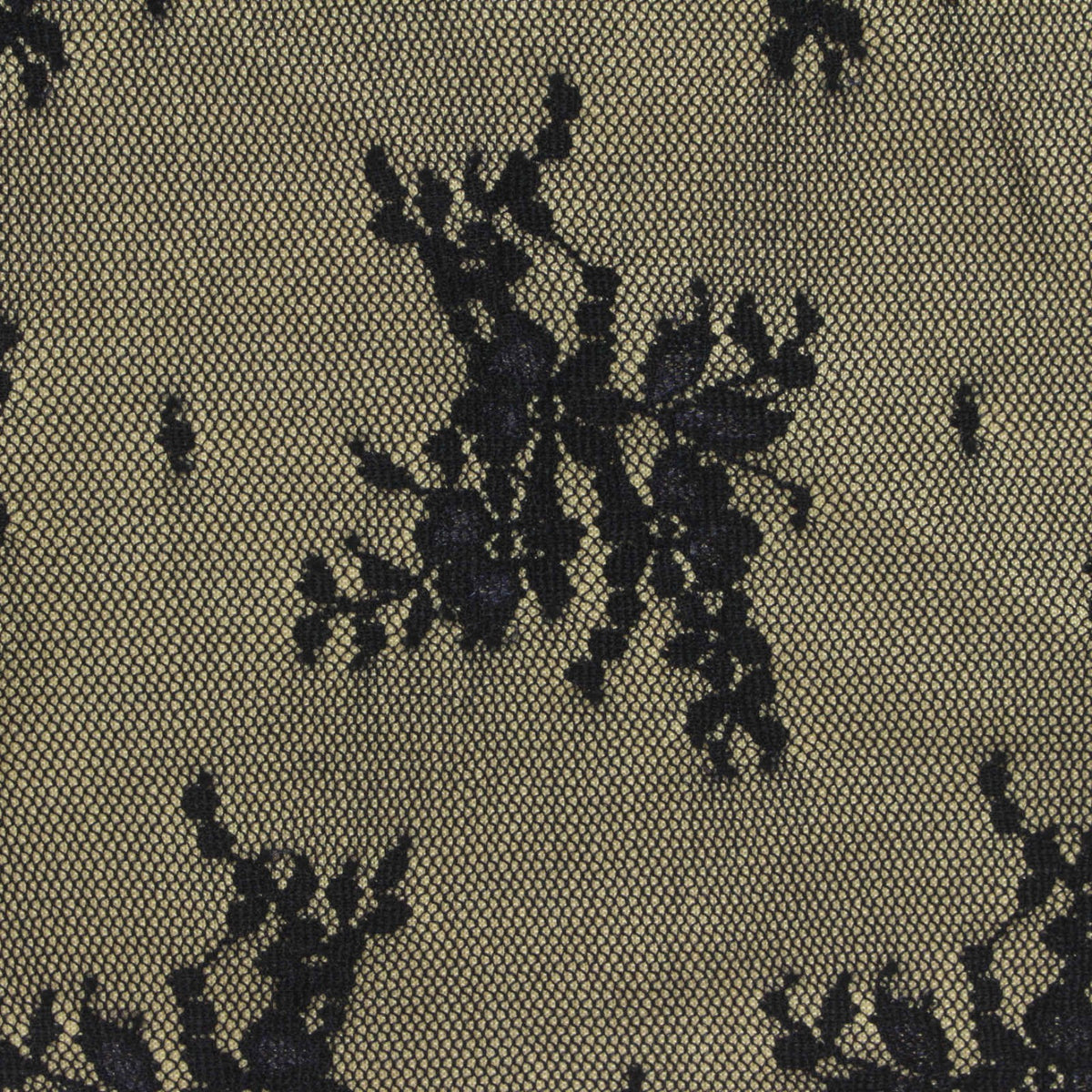 Black Floral Lace, 230 gsm