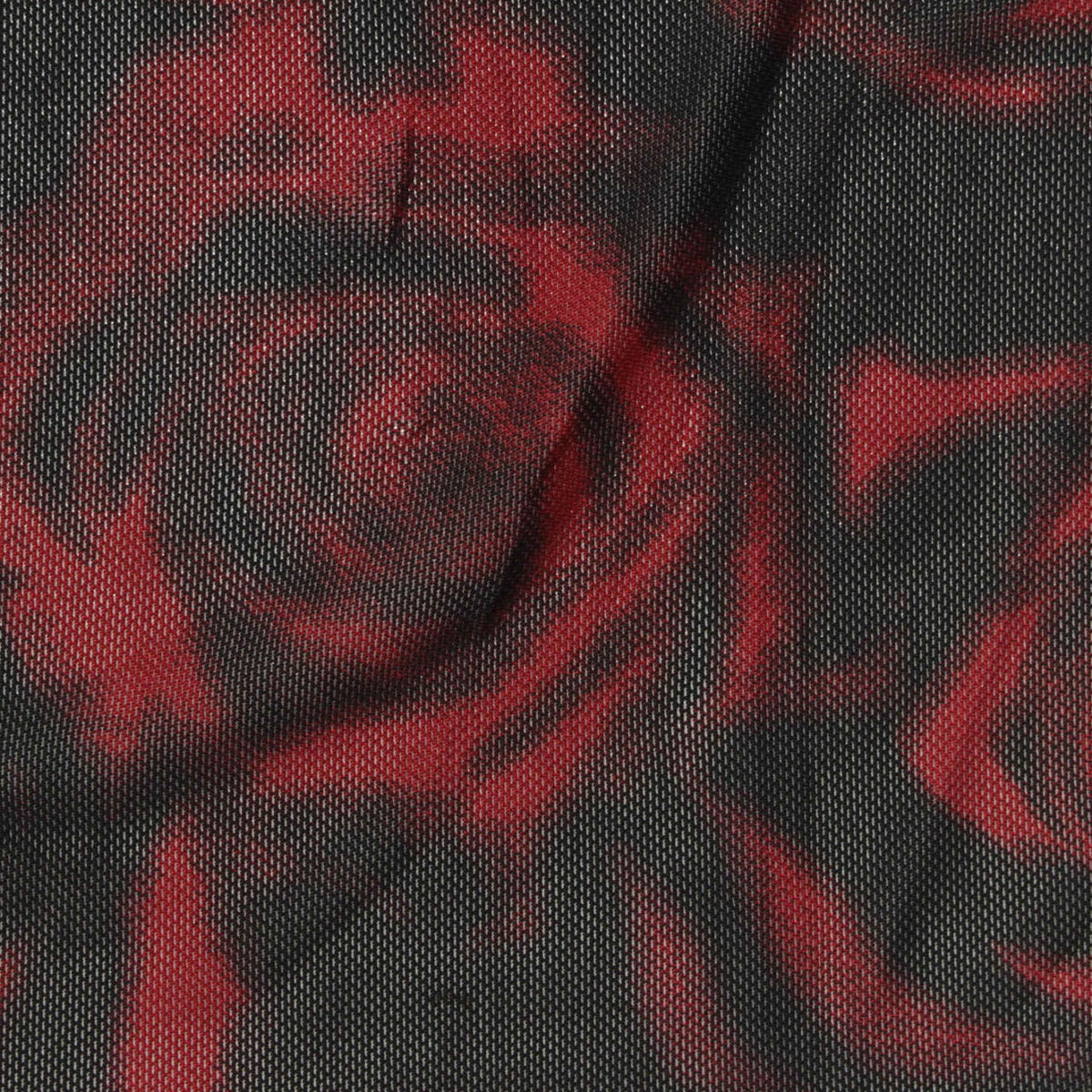 Red Abstract Mesh, Polyester