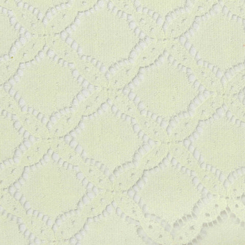Light Yellow Diamond Lace, Cotton-Nylon