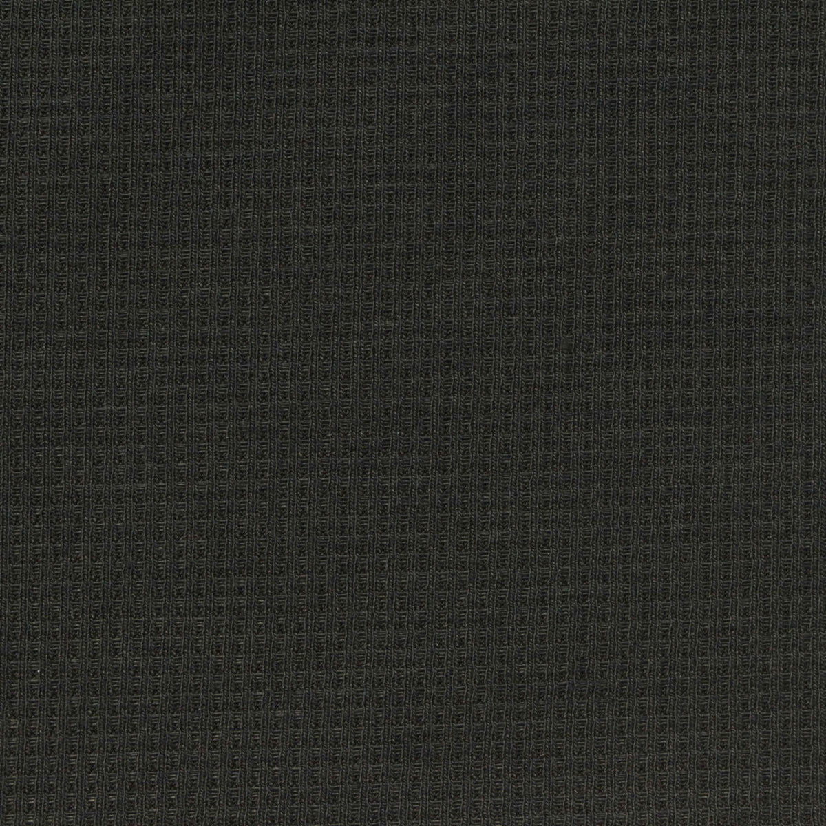 Polyester Viscose Stretch Waffle Knit Fabric, 450 gsm, 185 cm — Black