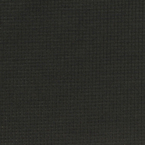 Polyester Viscose Stretch Waffle Knit Fabric, 450 gsm, 185 cm — Black