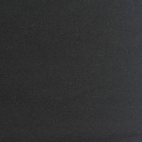 Viscose Nylon Stretch Ponte Knit Fabric, 320 gsm, 165 cm — Black