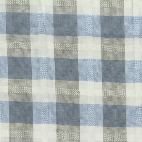 White Check Woven, Cotton, 100 gsm