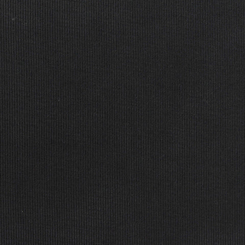 Washed Viscose Polyester Stretch Rib Knit Fabric, 135 gsm, 170 cm — Black