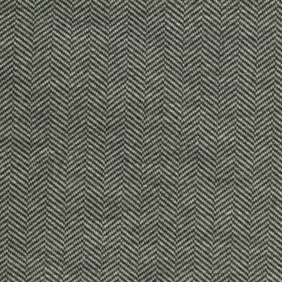 Grey Herringbone Interlock Knit, Poly-Viscose