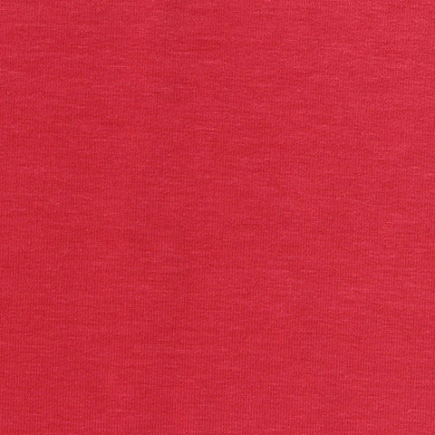 Cotton Polyester Stretch French Terry Fabric, 250 gsm, 180 cm — Red
