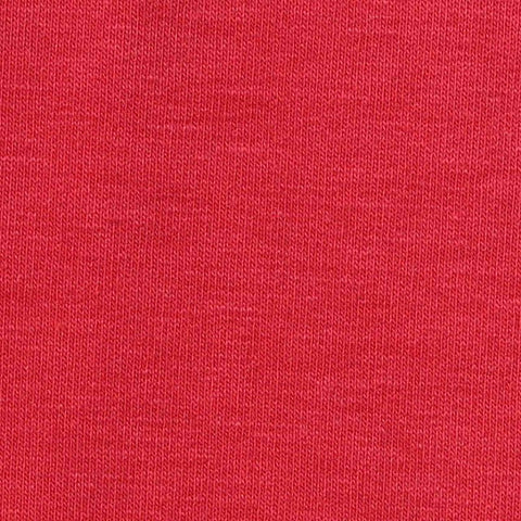 Cotton Polyester Stretch French Terry Fabric, 250 gsm, 180 cm — Red