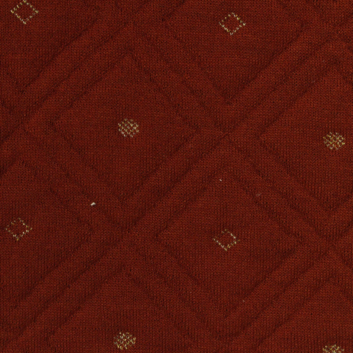 Rust Textured-Dot Jacquard, Poly-Viscose