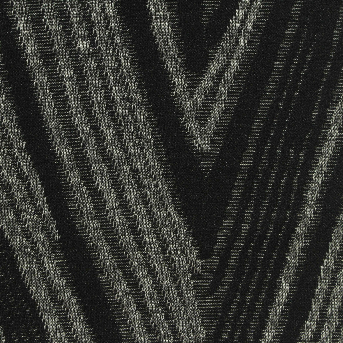 Black Geometric Pointelle Knit, Polyester, 230 gsm