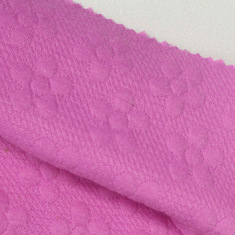 Pink Floral Jacquard, Polyester, 300 gsm