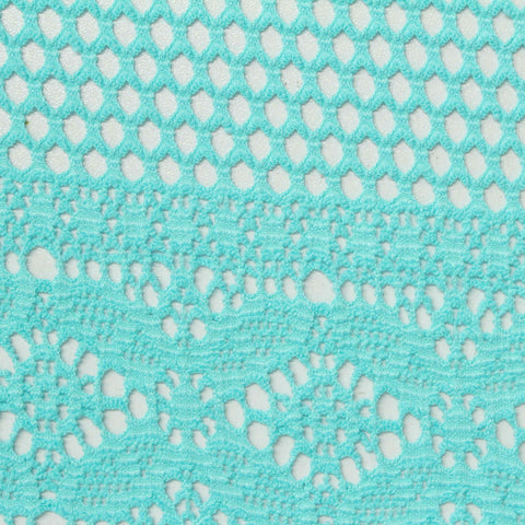 Turquoise Openwork Jacquard, Polyester