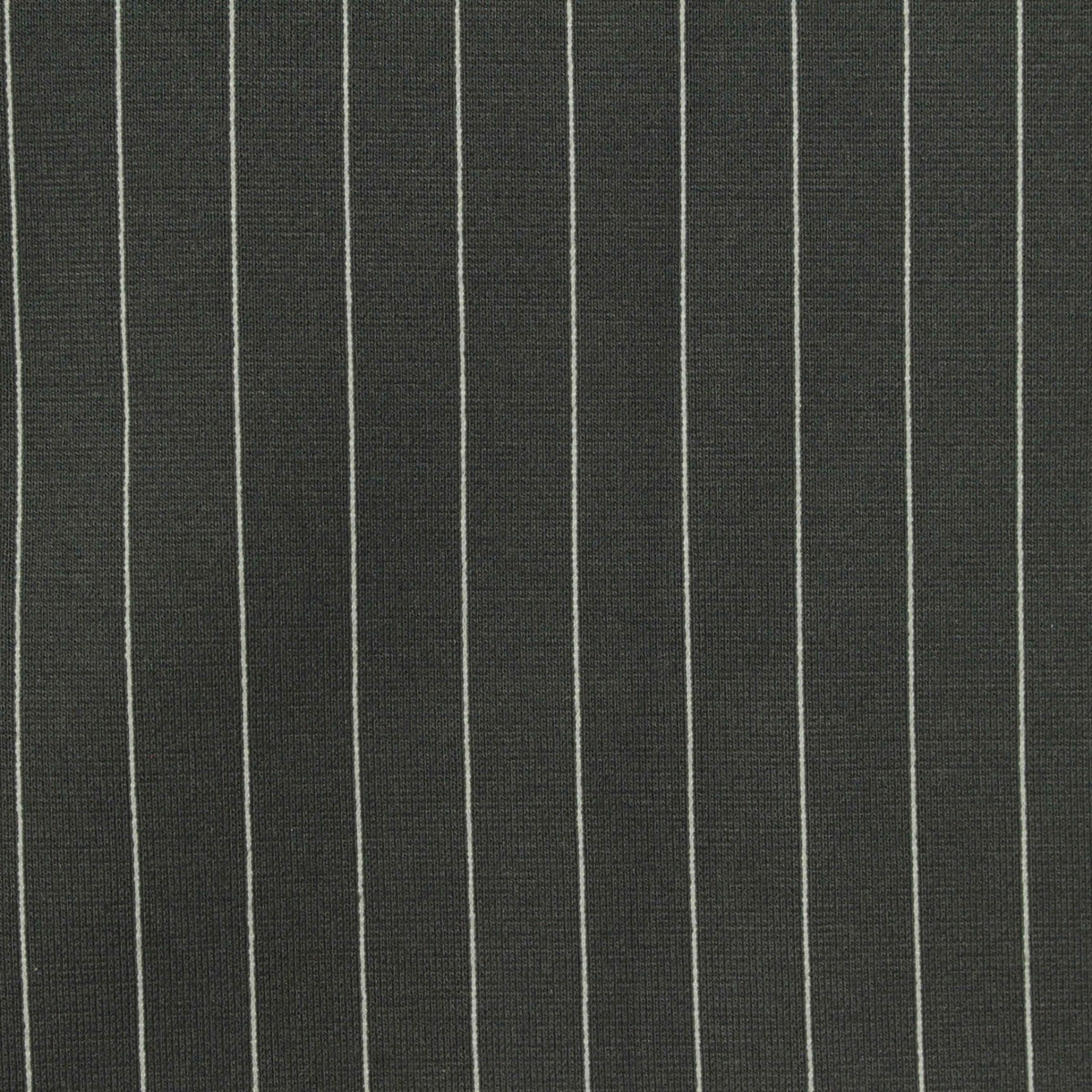 White Vertical-Stripe Ponte Knit, Viscose