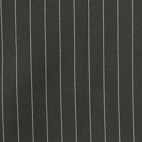 White Vertical-Stripe Ponte Knit, Viscose