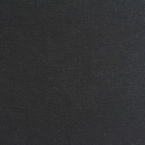 Viscose Nylon Stretch Ponte Knit Fabric, 300 gsm, 155 cm — Black