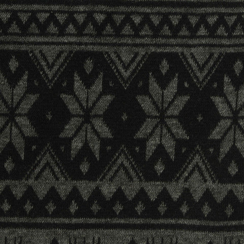 Dark Grey Geometric-Star Jacquard, Poly-Viscose